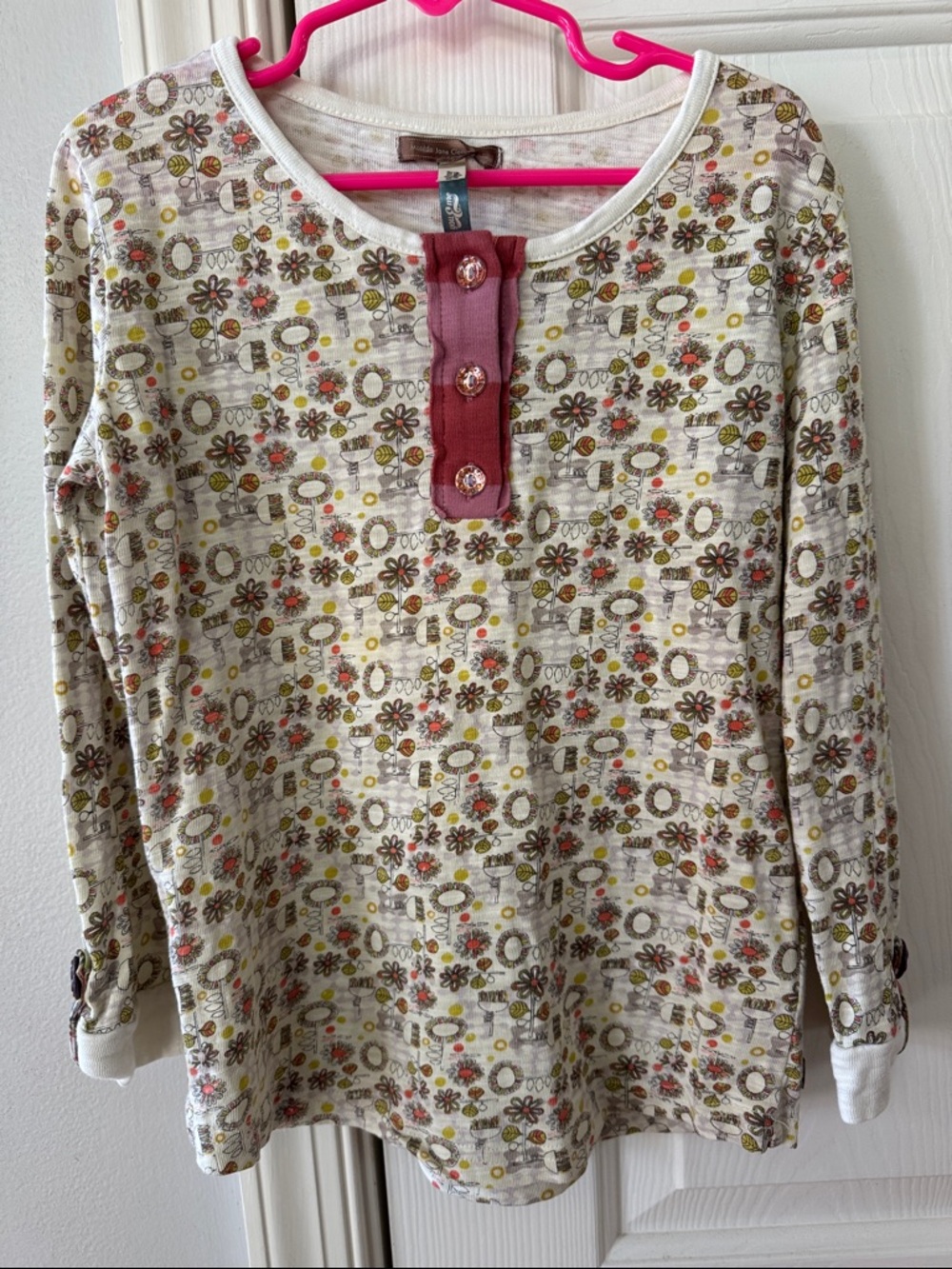 Matilda Jane Cream Floral Long sleeve shirt girl’s size 8